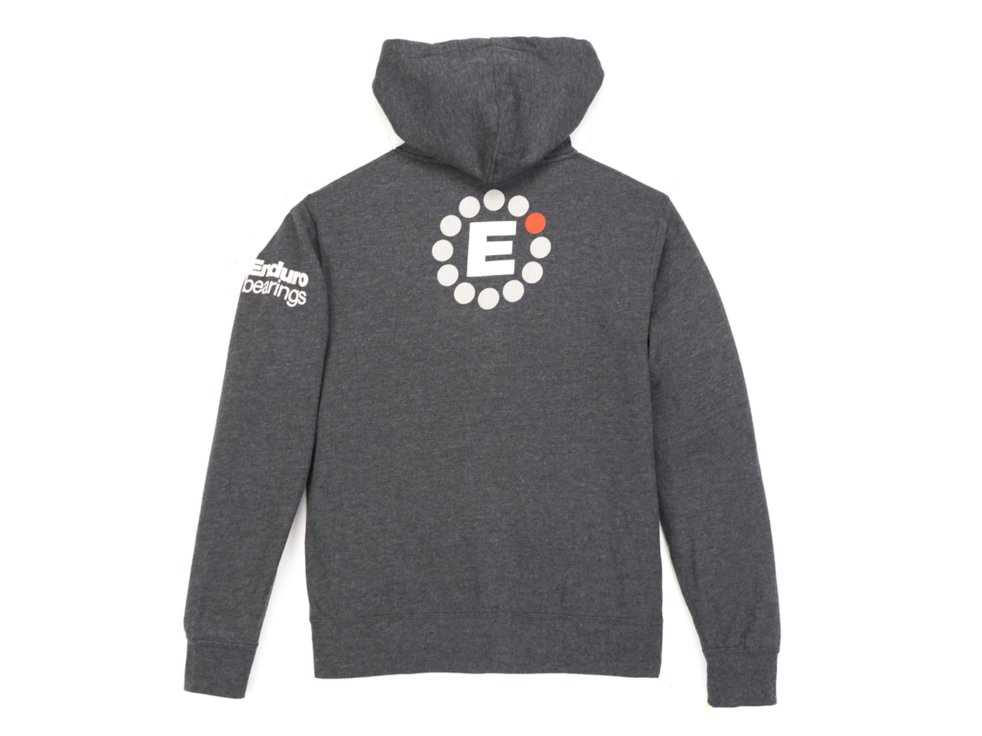 Enduro Bearings Hoodie | Independent Trading Company | full zip, long sleeve | unisex | dark gray heather - back