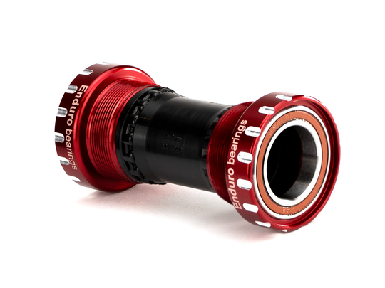 BK-6035 - BSA Thread-In, ABEC-3 Bottom Bracket for Shimano (24mm) Cranksets - RED