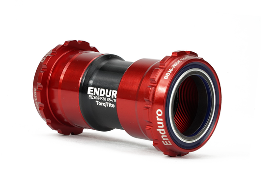 BKC-0645 - TorqTite, Ceramic, XD15 Corsa, 45 degree Angular Contact, Bearing Bottom Bracket for BB30 Framesets to 30mm Cranksets (over 104 mm wide) - Red