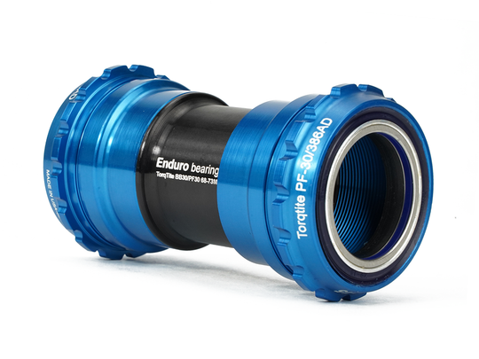 BKC-0647 - TorqTite, Ceramic, XD15 Corsa, 45 degree Angular Contact, Bearing Bottom Bracket for PF30 Framesets to 30mm Cranksets (over 104mm wide) - Blue