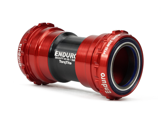 BKC-0648 - TorqTite, Ceramic, XD15 Corsa, 45 degree Angular Contact, Bearing Bottom Bracket for PF30 Framesets to 30mm Cranksets (over 104mm wide) - Red