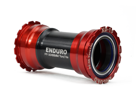 BKC-0690 - TorqTite, Ceramic, XD15 Corsa, 45 degree Angular Contact, Bearing Bottom Bracket for BB386 Framesets and Cranksets - Red