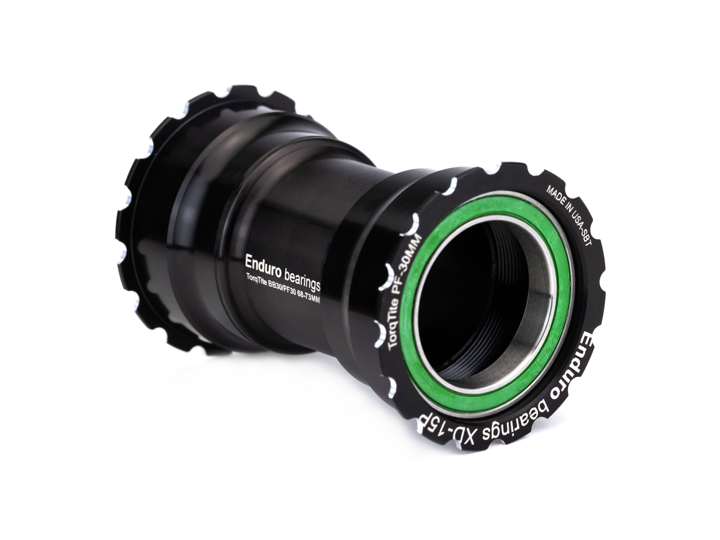 Enduro BKC-0851 - TorqTite, Ceramic-Hybrid, XD15, Angular Contact, Bearing Bottom Bracket for PF30 Framesets and 30mm Cranksets (under 90mm spindle length)