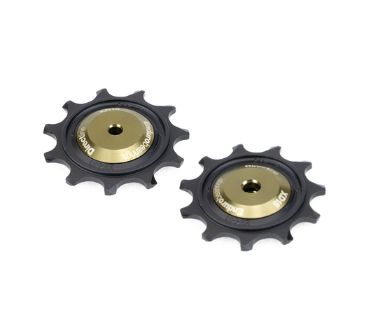 BKCJ-0452 - Directline 11 tooth, XD15 Ceramic Hybrid Bearing, Machined Delrin Derailleur Pulleys for 12 speed Shimano Dura Ace Road Derailleurs (5mm bolt hole)