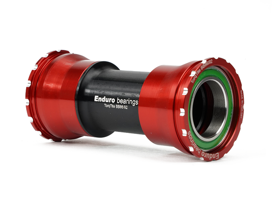 BKS-0120 - TorqTite, 440C Stainless, Angular Contact, Bearing Bottom Bracket for BB86/92 Framesets and Shimano 24mm Cranksets - Red