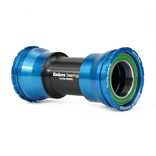 BKC-0862 - TorqTite, Ceramic-Hybrid, XD15, Angular Contact, Bearing Bottom Bracket for BB86/92 Framesets and Shimano 24mm Cranksets - Blue