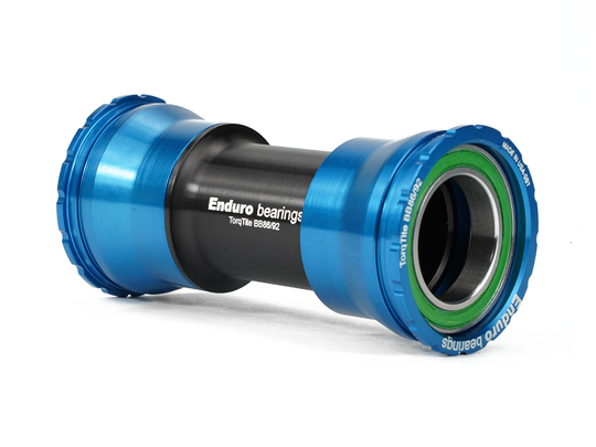 BKS-0122 - TorqTite, 440C Stainless, Angular Contact, Bearing Bottom Bracket for BB86/92 Framesets and Shimano 24mm Cranksets - Blue
