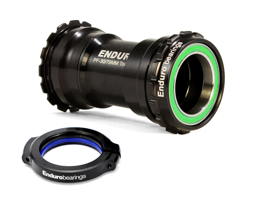 BKS-0139 - TorqTite, 440C Stainless, Angular Contact, Bearing Bottom Bracket for BBRight Framesets and 30mm Cranksets (104mm or longer) - Black