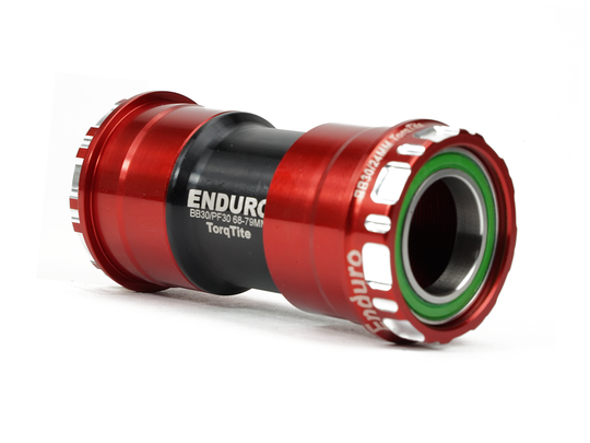 BKC-0885 - TorqTite, Ceramic-Hybrid, XD15, Angular Contact, Bearing Bottom Bracket for BB30A Framesets and Shimano 24mm Cranksets - Red