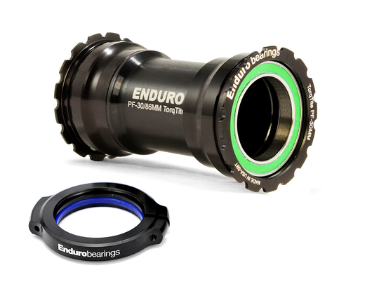 BKS-0161 - TorqTite, 440C Stainless, Angular Contact, Bearing Bottom Bracket for BB386 Framesets and 30mm Cranksets (spindle length 104mm or longer)