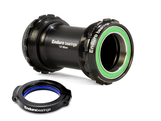 BKS-0211 - T47-External, Threaded, 440C Stainless, Angular Contact Bearing Bottom Bracket for T47 Framesets and 30mm Cranksets (spindle length 104mm or longer)