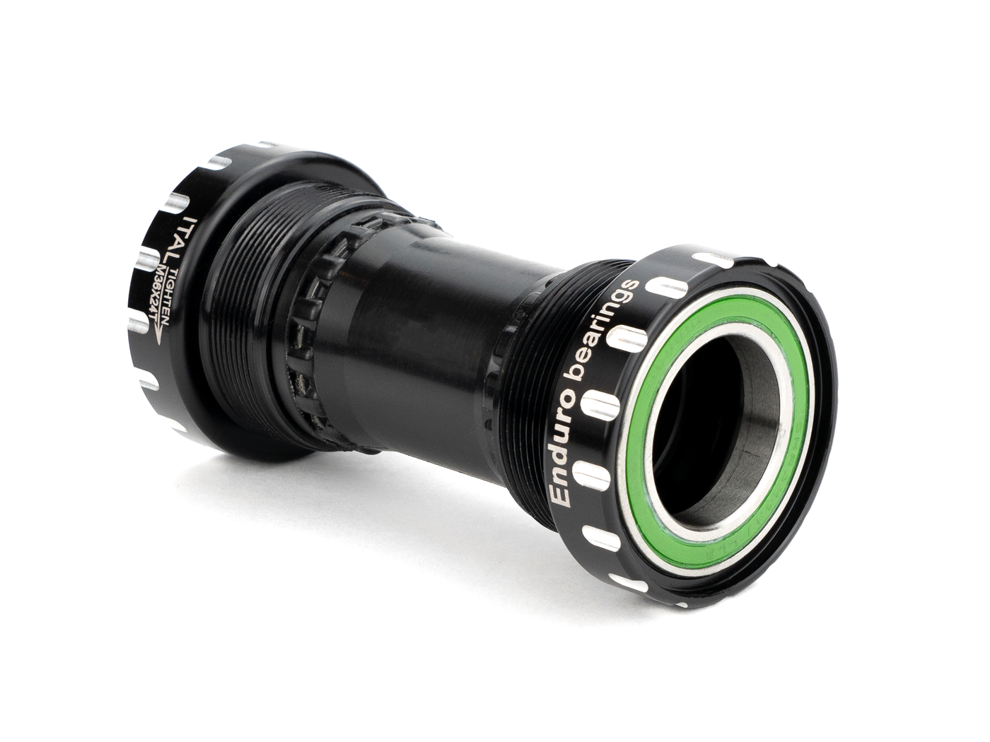 Enduro BKS-02349 - Angular Contact stainless steel Italian Thread Bottom Bracket for Shimano 24mm Cranksets