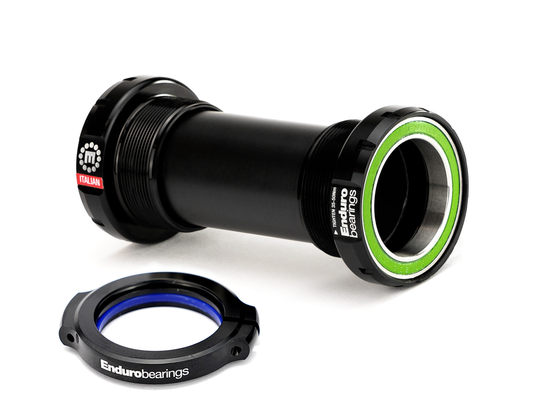 BKS-0444 - Italian Thread-In , Angular Contact, 440C Stainless Bottom Bracket for 30mm Cranksets (spindle length 104mm or longer)