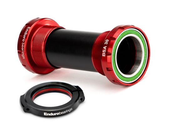 BKS-6058 - BSA Thread-In, Angular Contact, 440C Stainless Bottom Bracket for SRAM DUB Cranksets - Red