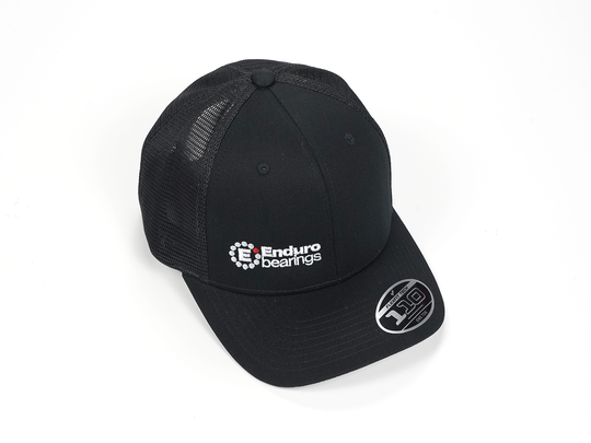 BCAP-0001 - Embroidered Enduro Bearings Baseball Cap | Flexfit 110 mesh back | Black