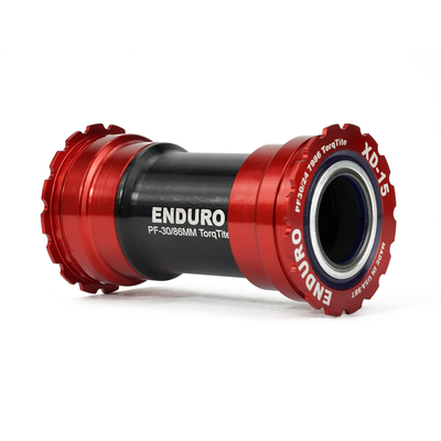 Enduro BKC-0695 - TorqTite, Ceramic, XD-15 Corsa, 45 degree, Angular Contact, Bearing Bottom Bracket for BB386 Framesets to Shimano 24mm Cranksets