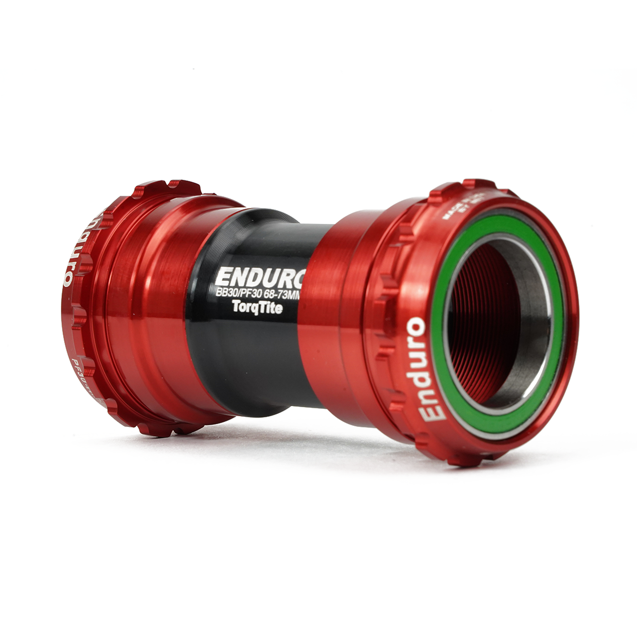 Enduro BKS-0118 - TorqTite, Stainless Steel, Angular Contact, Bearing Bottom Bracket for PF30 Framesets and 30mm Cranksets (104mm or longer)