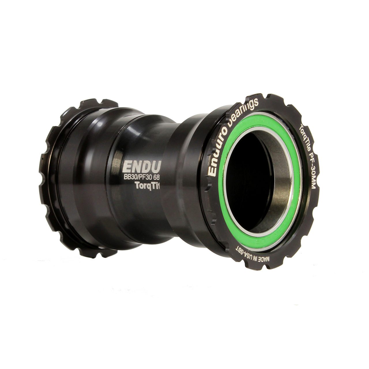 Enduro BKS-0131 - TorqTite, Stainless Steel, Angular Contact, Bearing Bottom Bracket for PF30 Framesets and 30mm Cranksets (under 104mm spindle length)