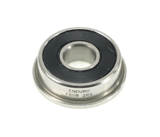 F608 2RS - ABEC-3, Flanged, Radial Bearing (C3 Clearance) - 8mm x 22/24mm x 8mm