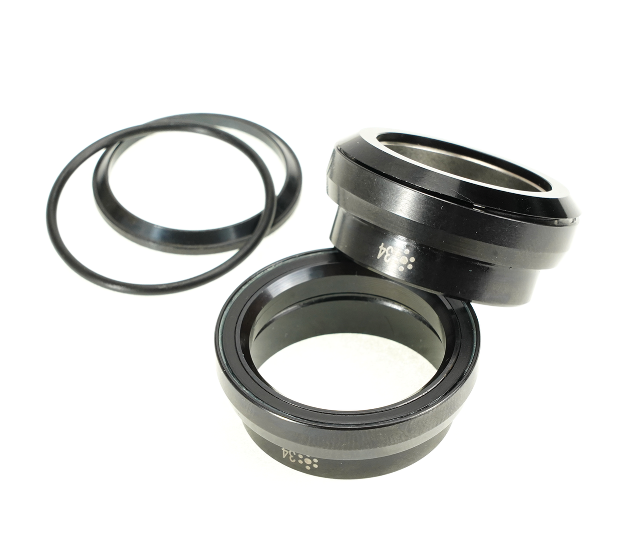 Enduro HDK-0007 - 1-1/8 Black Oxide, Angular Contact, External Bearing Kit for 34mm (1 1/8) ID head tube framesets.