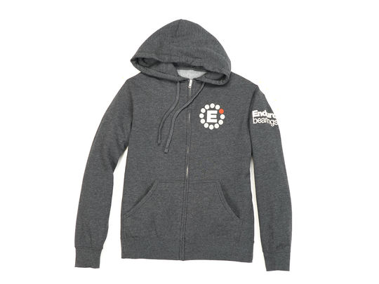 SS-0001-XXL - Enduro Bearings Hoodie | Independent Trading Company | full zip, long sleeve | unisex | size XXL | dark gray heather